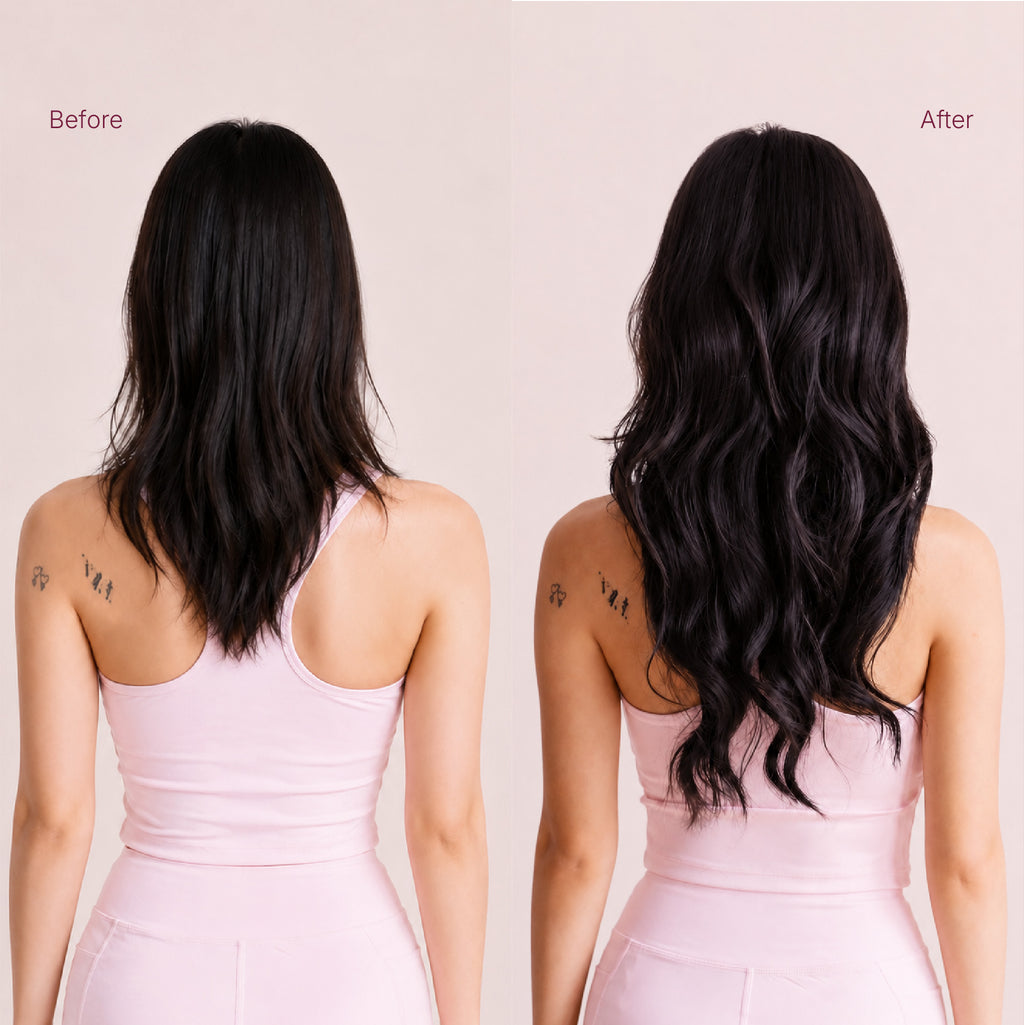 V-Shaped Aura Waves - Natural Black Brown - 4